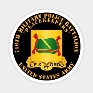 716th Military Police Battalion - Peacekeepers - DUI X 300 Magnet